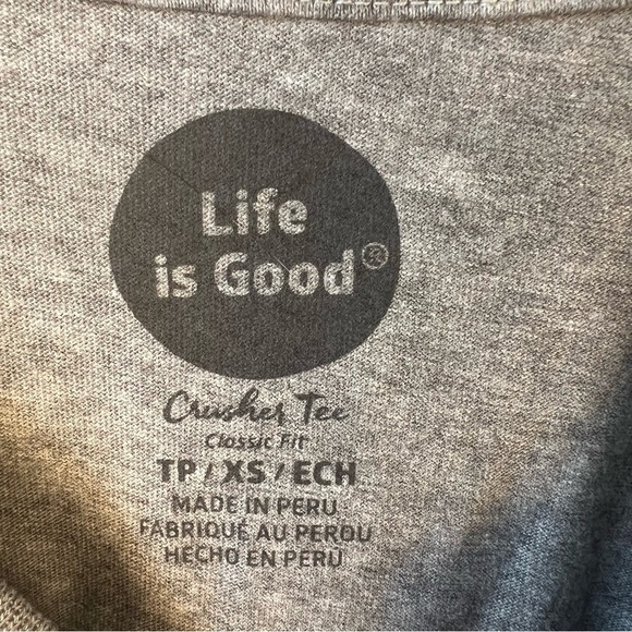 Life is Good Long Sleeve Gray Graphic Long Sleeve Crew Neck Boy's Extra Small - Picture 8 of 8